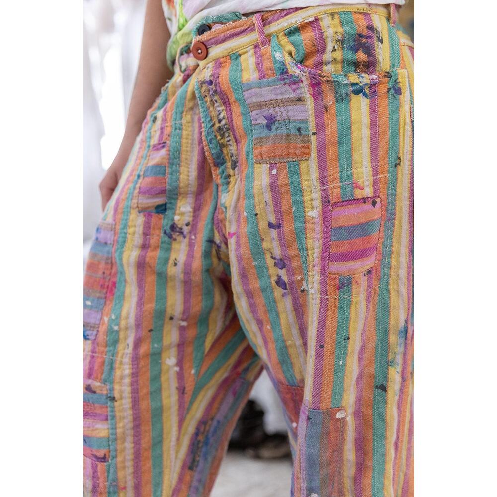 Magnolia Pearl Striped Miner Pants one size - Picture 2 of 12